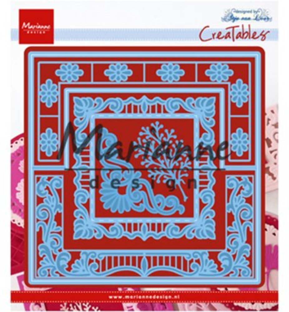 Marianne Design Creatable Anja's Lacy Folding Die Square (LR0553) Marianne Design Creatable Anja's Lacy Folding Die Square (LR0553)