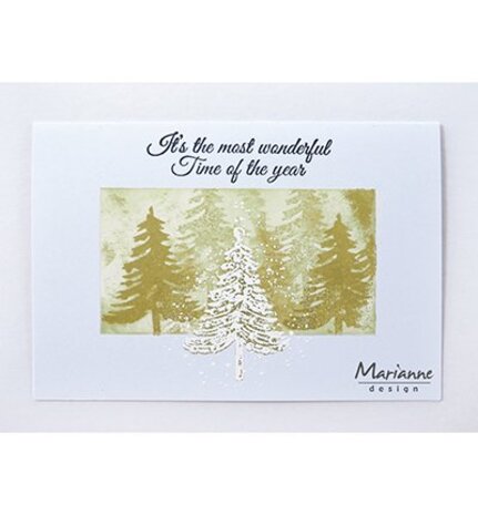 Marianne Design Tiny's Christmas Tree Cling Stamp (MM1625) Marianne Design Tiny's Christmas Tree Cling Stamp (MM1625)