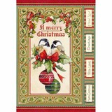 Stamperia Rice Paper A4 Christmas Vintage Birds & Shperes (DFSA4340)