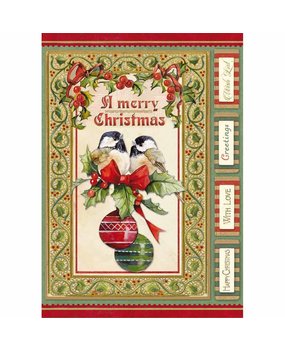 Stamperia Rice Paper A4 Christmas Vintage Birds & Shperes (DFSA4340) Stamperia Rice Paper A4 Christmas Vintage Birds & Shperes (DFSA4340)