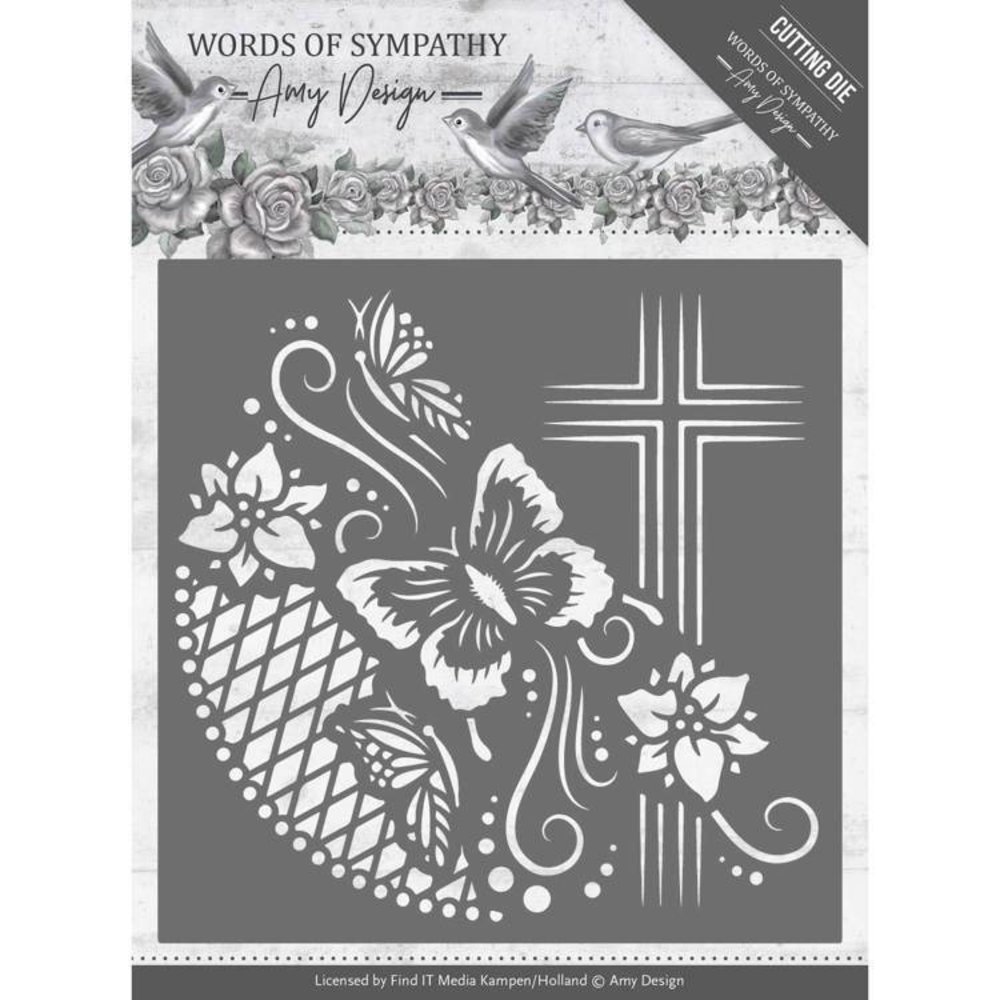 Amy Design Words of Sympathy Cross Frame Die (ADD10154) Amy Design Words of Sympathy Cross Frame Die (ADD10154)