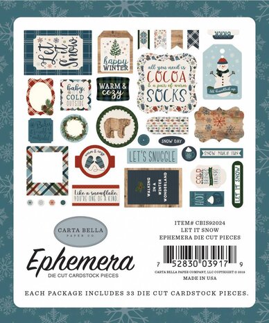Carta Bella Let It Snow Ephemera (CBIS92024)