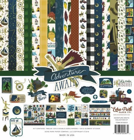 Echo Park Adventure Awaits 12x12 Inch Collection Kit (AA163016) Echo Park Adventure Awaits 12x12 Inch Collection Kit (AA163016)