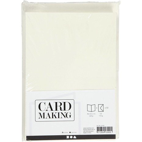 Paperpads.nl SELECT Kaarten & Enveloppen Set Off-White 10,5x15 cm (23109)