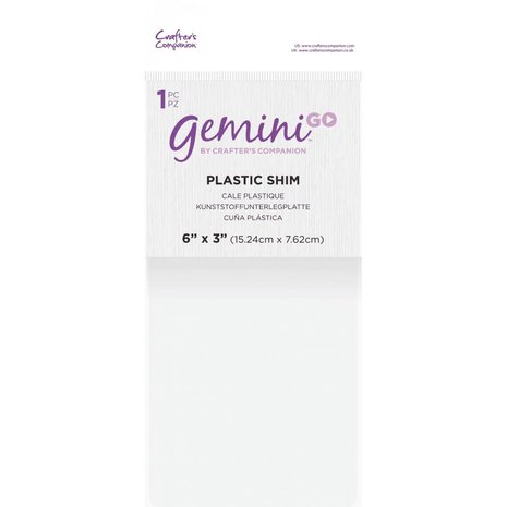 Crafter's Companion Gemini Go - Plastic Shim (GEMGO-ACC-PLAS) Crafter's Companion Gemini Go - Plastic Shim (GEMGO-ACC-PLAS)