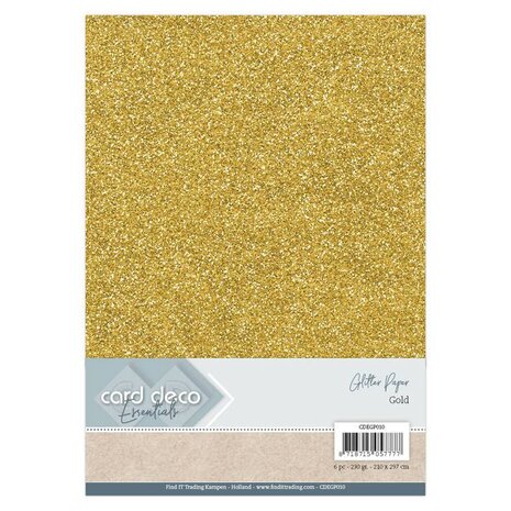 Card Deco A4 Glitter Paper Gold (CDEGP010) Card Deco A4 Glitter Paper Gold (CDEGP010)