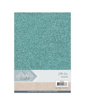 Card Deco A4 Glitter Paper Mint (CDEGP020)