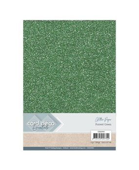 Card Deco A4 Glitter Paper Forest Green (CDEGP005)