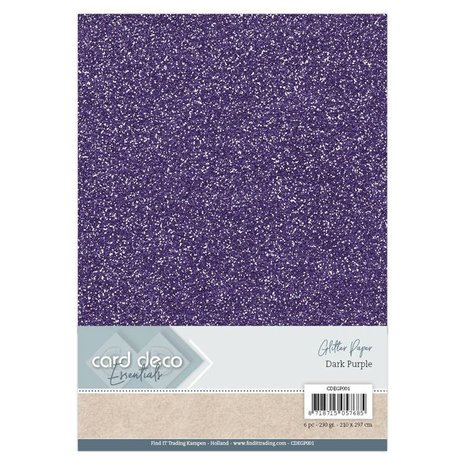 Card Deco A4 Glitter Paper Dark Purple (CDEGP001) Card Deco A4 Glitter Paper Dark Purple (CDEGP001)