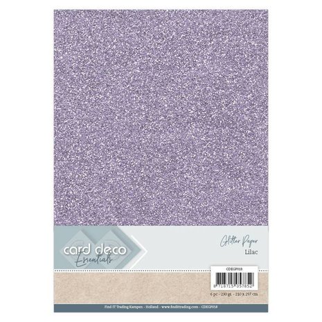 Card Deco A4 Glitter Paper Lilac (CDEGP018) Card Deco A4 Glitter Paper Lilac (CDEGP018)