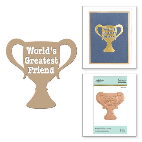 Spellbinders Worlds Greatest Friend Glimmer Hot Foil Plate (GLP-004) Spellbinders Worlds Greatest Friend Glimmer Hot Foil Plate (GLP-004)