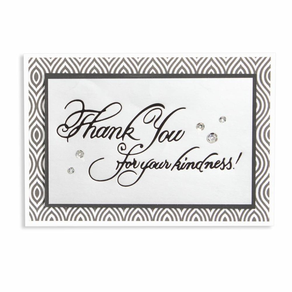 Spellbinders Copperplate Script Kindness Glimmer Hot Foil Plate (GLP-026) Spellbinders Copperplate Script Kindness Glimmer Hot Foil Plate (GLP-026)