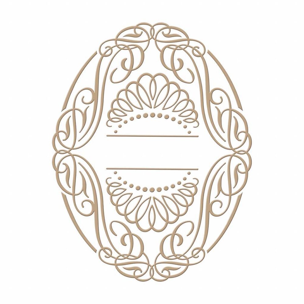 Spellbinders Elegant Oval Glimmer Hot Foil Plate (GLP-030)