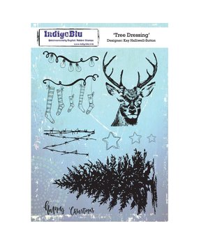 IndigoBlu Tree Dressing A5 Rubber Stamp (IND0473) IndigoBlu Tree Dressing A5 Rubber Stamp (IND0473)
