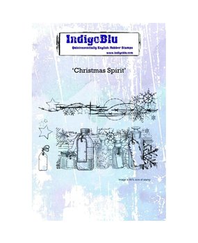 IndigoBlu Christmas Spirit A6 Rubber Stamp (IND0471) IndigoBlu Christmas Spirit A6 Rubber Stamp (IND0471)