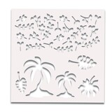 Polkadoodles 6x6 Inch Creative Stencil Tropical Foilage (PD7390)