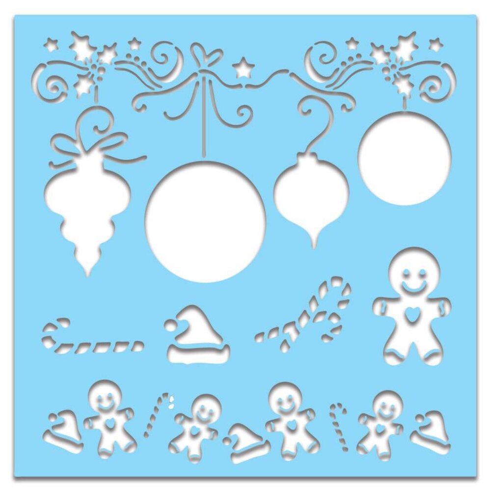 Polkadoodles 6x6 Inch Creative Stencil Bauble (PD7447) Polkadoodles 6x6 Inch Creative Stencil Bauble (PD7447)