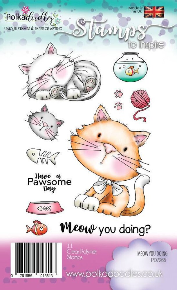 Polkadoodles Meow You Doing Clear Stamps (PD7265) Polkadoodles Meow You Doing Clear Stamps (PD7265)