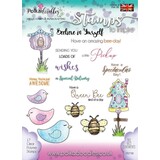 Polkadoodles Bee Nice Sentiments Clear Stamps (PD7189)