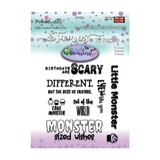 Polkadoodles Little Monsters Scary Messages Clear Stamps (PD7036)
