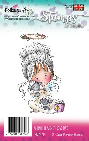 Polkadoodles Winnie Heavenly Love Ewe Clear Stamps (PD7470)