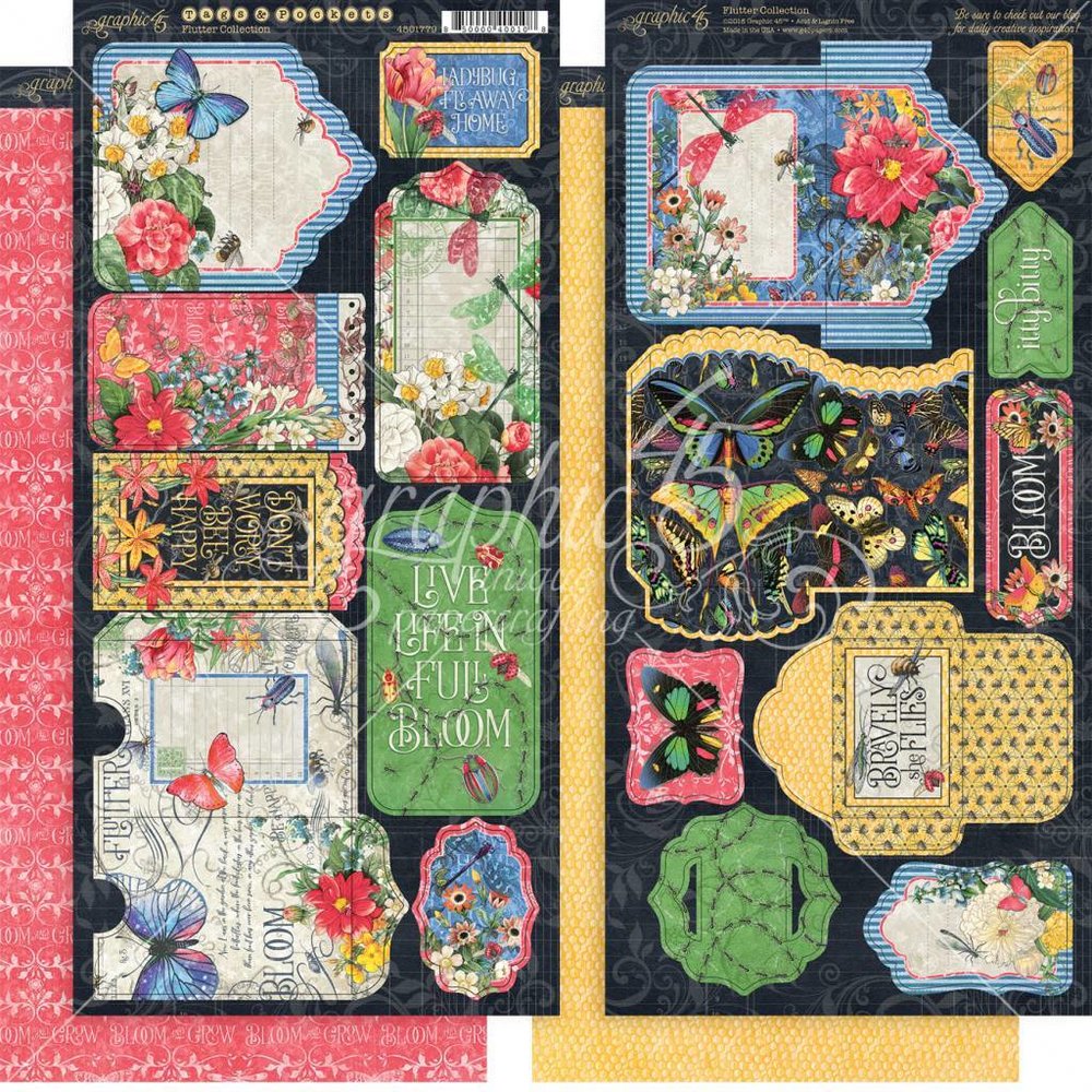 Graphic 45 Flutter Tags & Pockets (4501779)