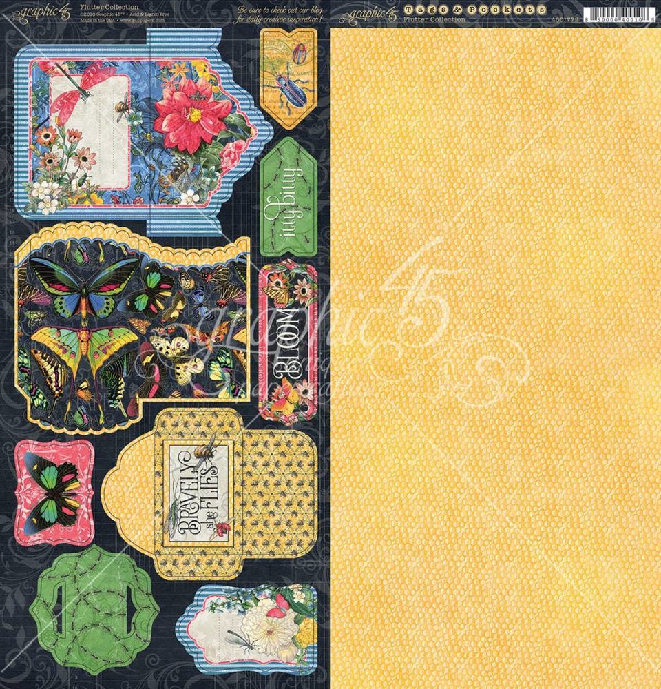 Graphic 45 Flutter Tags & Pockets (4501779)