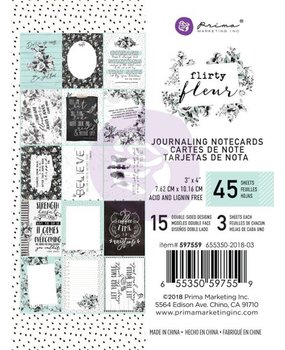 Prima Marketing Inc Flirty Fleur 3x4 Inch Journaling Cards (597559) Prima Marketing Inc Flirty Fleur 3x4 Inch Journaling Cards (597559)