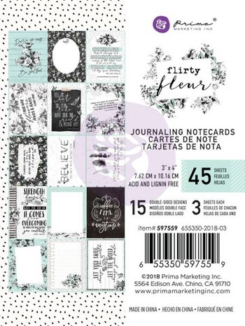 Prima Marketing Inc Flirty Fleur 3x4 Inch Journaling Cards (597559) Prima Marketing Inc Flirty Fleur 3x4 Inch Journaling Cards (597559)