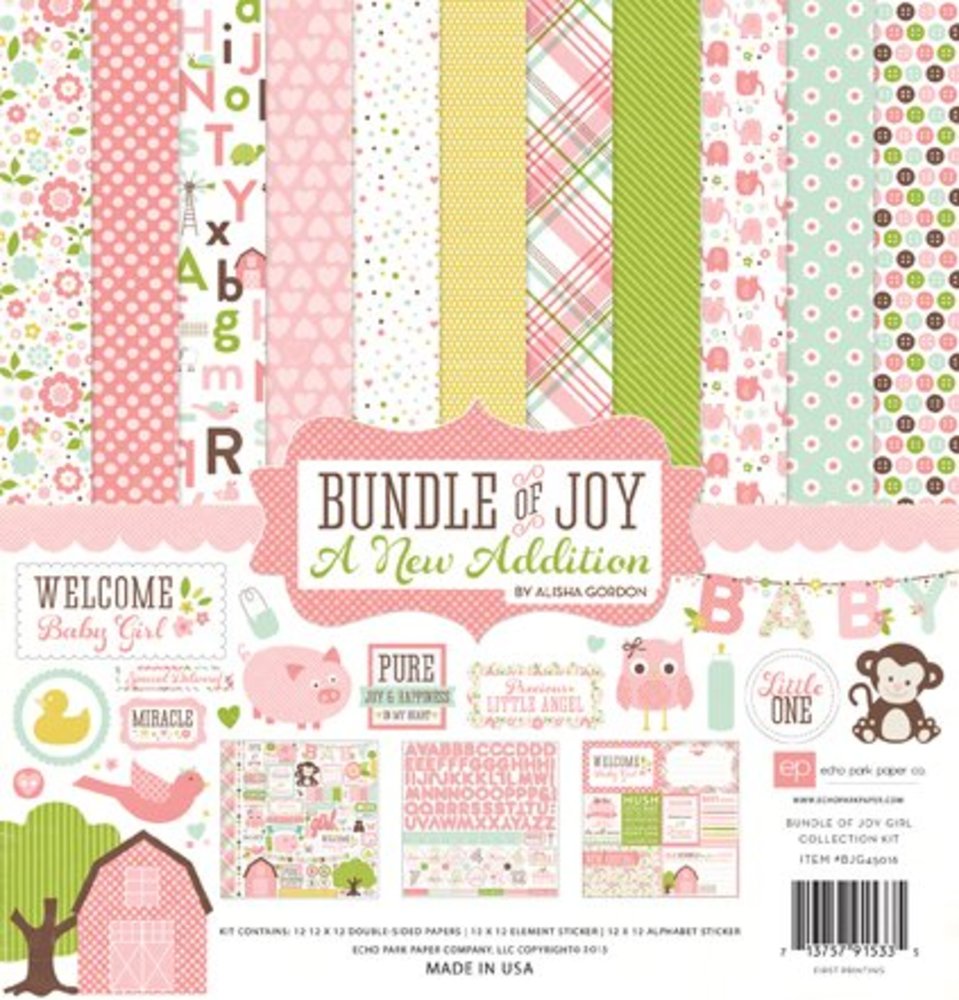 Echo Park Bundle Of Joy 2 Girl 12x12 Inch Collection Kit (BJGT79016) Echo Park Bundle Of Joy 2 Girl 12x12 Inch Collection Kit (BJGT79016)