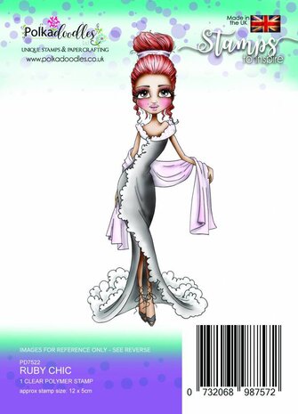 Polkadoodles Ruby Chic Clear Stamp (PD7522) Polkadoodles Ruby Chic Clear Stamp (PD7522)