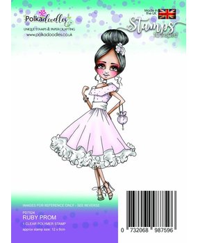 Polkadoodles Ruby Prom Clear Stamp (PD7524)