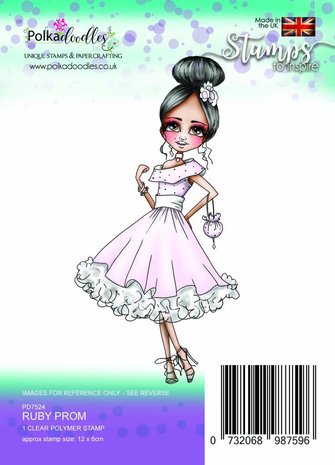 Polkadoodles Ruby Prom Clear Stamp (PD7524) Polkadoodles Ruby Prom Clear Stamp (PD7524)
