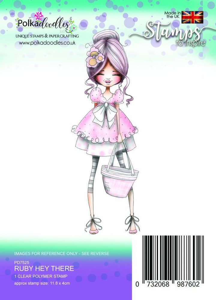 Polkadoodles Ruby Hey There Clear Stamp (PD7525) Polkadoodles Ruby Hey There Clear Stamp (PD7525)