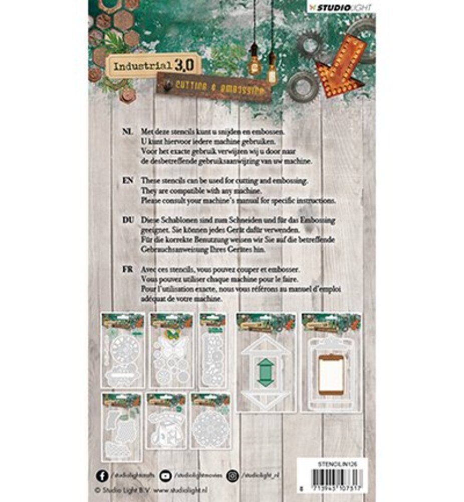 Studio Light Industrial 3.0 Snij- & Embossing Mal (STENCILIN126)