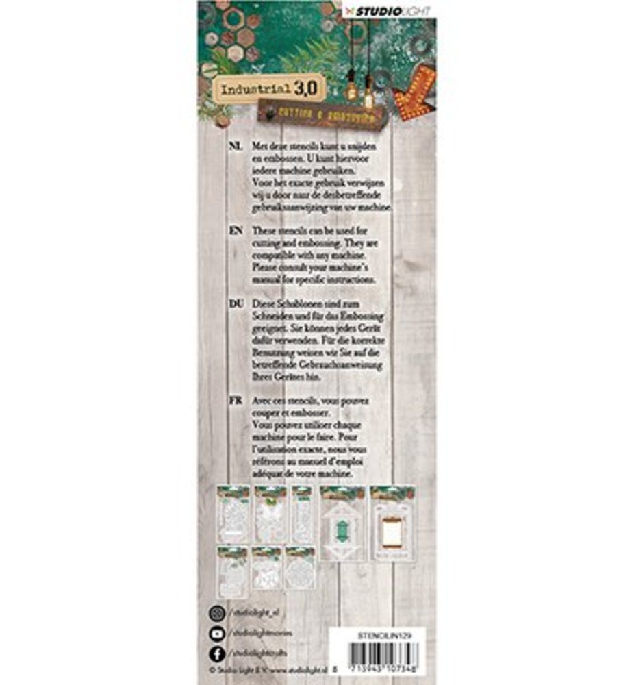Studio Light Industrial 3.0 Snij- & Embossing Mal (STENCILIN129)