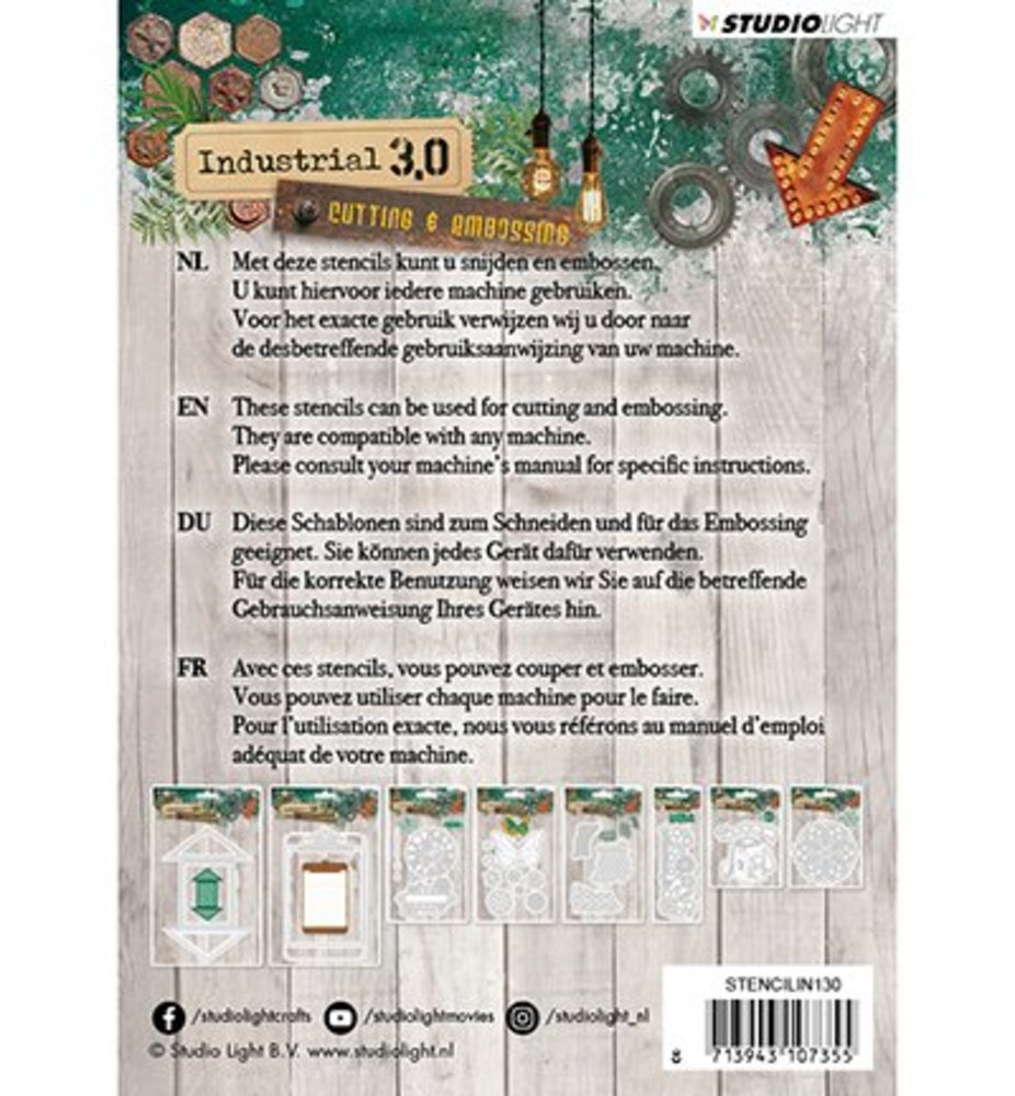Studio Light Industrial 3.0 Snij- & Embossing Mal (STENCILIN130)