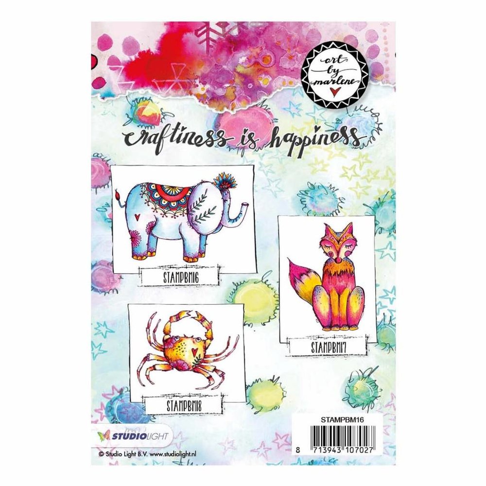 Studio Light Animals Art By Marlene Cling Stamp (STAMPBM16) Studio Light Animals Art By Marlene Cling Stamp (STAMPBM16)