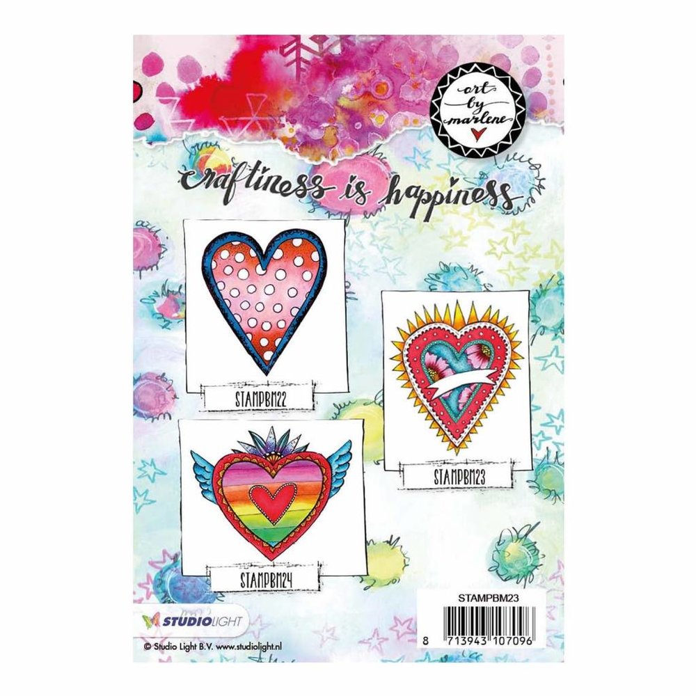 Studio Light Hearts Art By Marlene Cling Stamp (STAMPBM23) Studio Light Hearts Art By Marlene Cling Stamp (STAMPBM23)