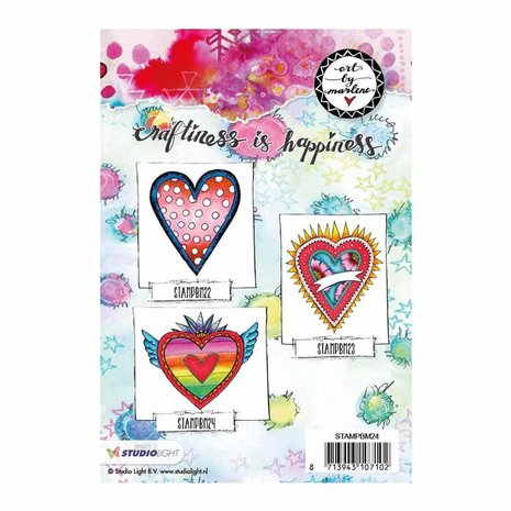 Studio Light Hearts Art By Marlene Cling Stamp (STAMPBM24)