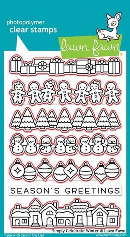 Lawn Fawn Simply Celebrate Winter Clear Stamps (LF1769)