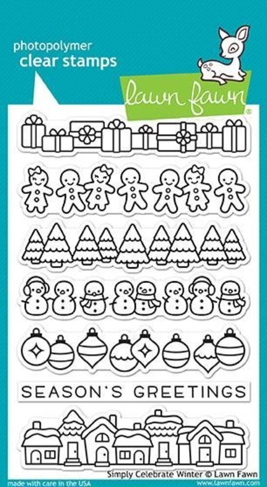 Lawn Fawn Simply Celebrate Winter Clear Stamps (LF1769)