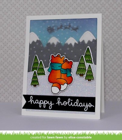 Lawn Fawn Winter Scripty Sentiments Clear Stamps (LF1773)