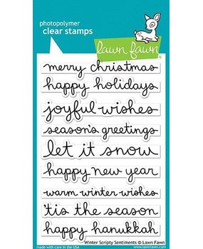 Lawn Fawn Winter Scripty Sentiments Clear Stamps (LF1773)