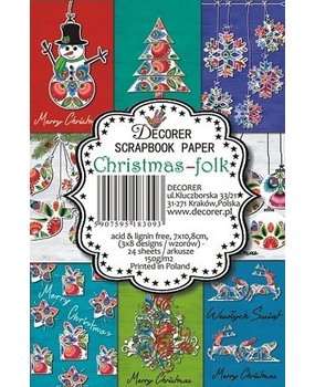 Decorer Christmas Folk Paper Pack (7x10,8cm) (M17)