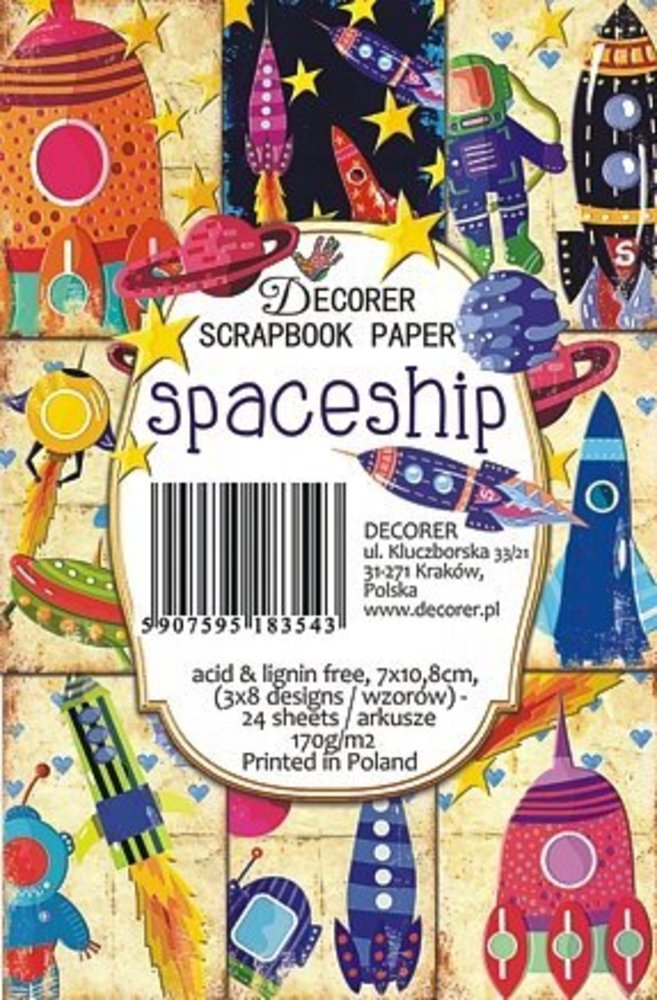 Decorer Spaceship Paper Pack (7x10,8cm) (M59)