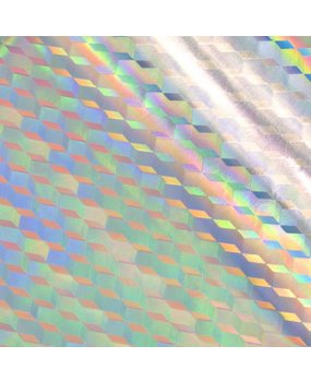 Couture Creations Heat Activated Foil Silver Iridescent Cube Pattern (CO726059) Couture Creations Heat Activated Foil Silver Iridescent Cube Pattern (CO726059)