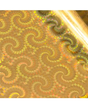 Couture Creations Heat Activated Foil Gold Iridescent Spiral Pattern (CO726071) Couture Creations Heat Activated Foil Gold Iridescent Spiral Pattern (CO726071)