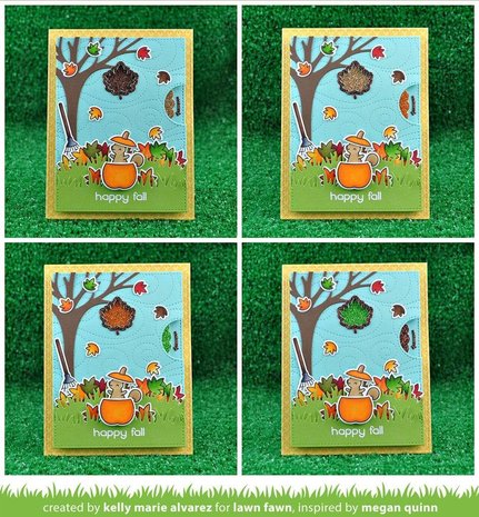 Lawn Fawn Reveal Wheel Fall Leaf Add-On Dies (LF1793)