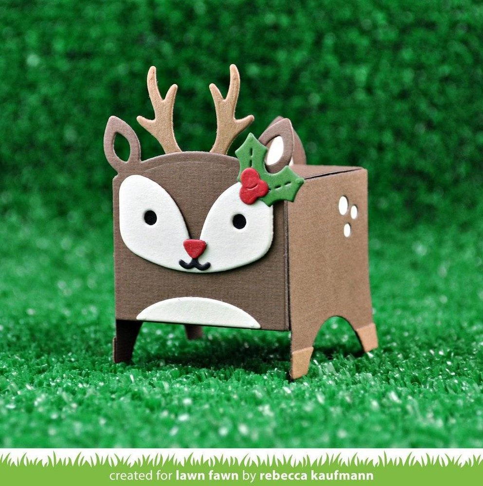 Lawn Fawn Tiny Gift Box Deer Add-On Dies (LF1790)